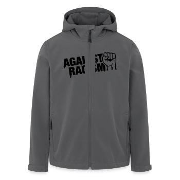 against_racism__f1 - Veste softshell homme en polyester recyclé Stanley/Stella - noir - Devant - AI Model Male 185 light (185cm)