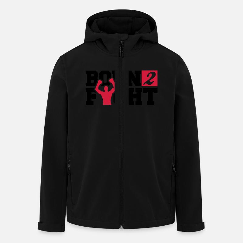 born_2_fight_a2 - Men’s Recycled Softshell Jacket by Stanley/Stella - black