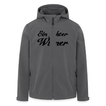 Ein echter Wiener - Recycelte Männer Softshell-Jacke von Stanley/Stella - Schwarz - Vorne - AI Model Male 185 light (185cm)