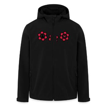 Peace Love Happy Frieden Sommer Festival - Recycelte Männer Softshell-Jacke von Stanley/Stella - Schwarz - Vorne - AI Model Male 185 light (185cm)