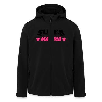 Super mamma 111 - Recycelte Männer Softshell-Jacke von Stanley/Stella - Schwarz - Vorne - AI Model Male 185 light (185cm)