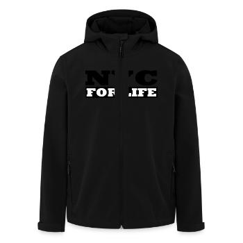 Coole - NYC For life - Design by Milaino - Veste softshell homme en polyester recyclé Stanley/Stella - noir - Devant - AI Model Male 185 light (185cm)