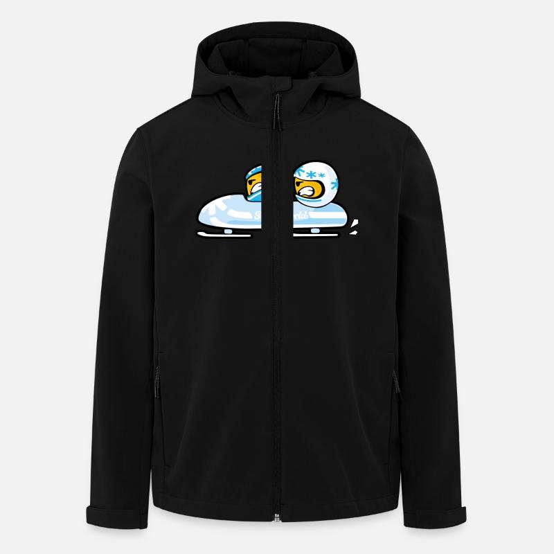 Smiley Bobsleigh - Recycelte Männer Softshell-Jacke von Stanley/Stella - Schwarz