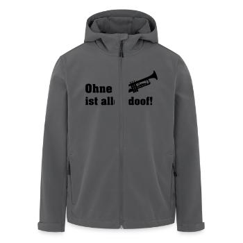 ohne trompete - Recycelte Männer Softshell-Jacke von Stanley/Stella - Schwarz - Vorne - AI Model Male 185 light (185cm)