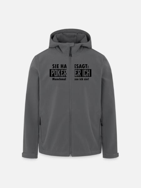 poker oder ich - Recycelte Männer Softshell-Jacke von Stanley/Stella - Schwarz