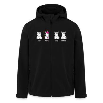 Pädagogin - das Einhorn in der Berufswelt - Recycelte Männer Softshell-Jacke von Stanley/Stella - Schwarz - Vorne - AI Model Male 185 light (185cm)