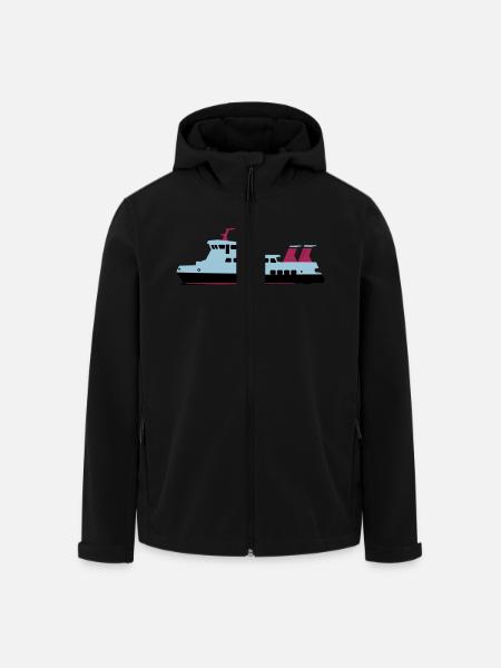 schiff - Recycelte Männer Softshell-Jacke von Stanley/Stella - Schwarz