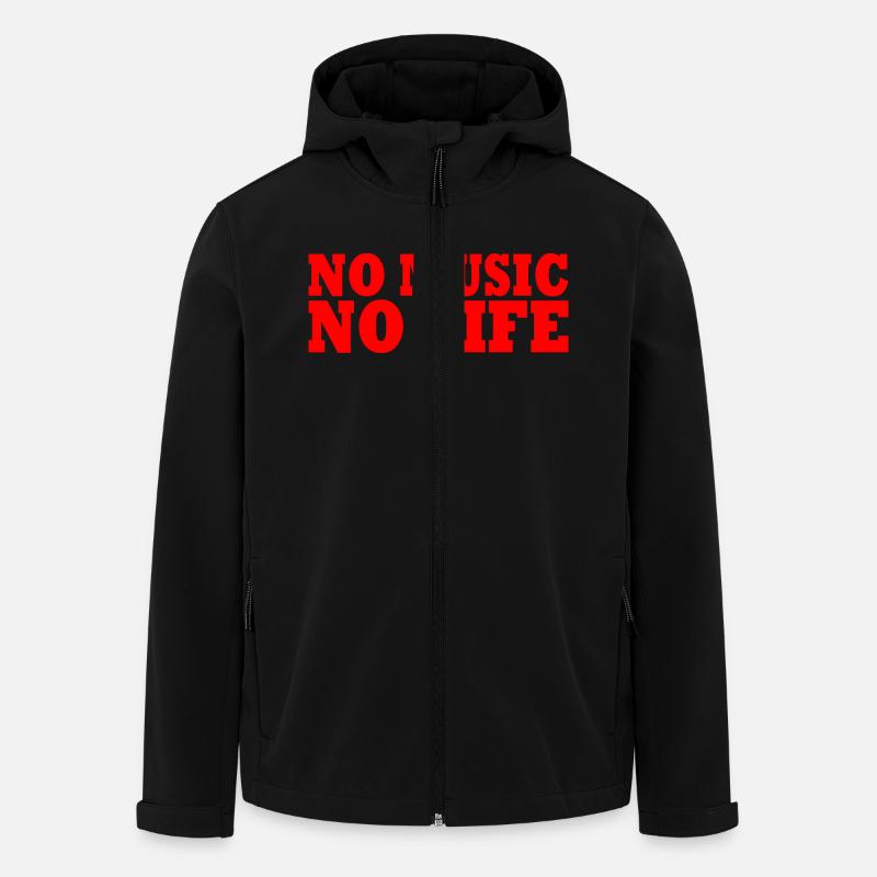 No music no life - Veste softshell homme en polyester recyclé Stanley/Stella - noir