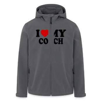 I love my coach - Recycelte Männer Softshell-Jacke von Stanley/Stella - Schwarz - Vorne - AI Model Male 185 light (185cm)
