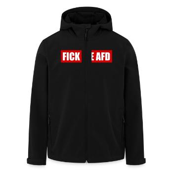 Fick die afd - Recycelte Männer Softshell-Jacke von Stanley/Stella - Schwarz - Vorne - AI Model Male 185 light (185cm)