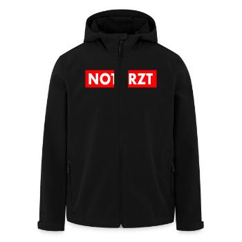 Notarzt - Recycelte Männer Softshell-Jacke von Stanley/Stella - Schwarz - Vorne - AI Model Male 185 light (185cm)