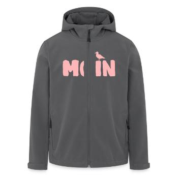Moin die Möwe local Edition - Men’s Recycled Softshell Jacket by Stanley/Stella - black - Front - AI Model Male 185 light (185cm)