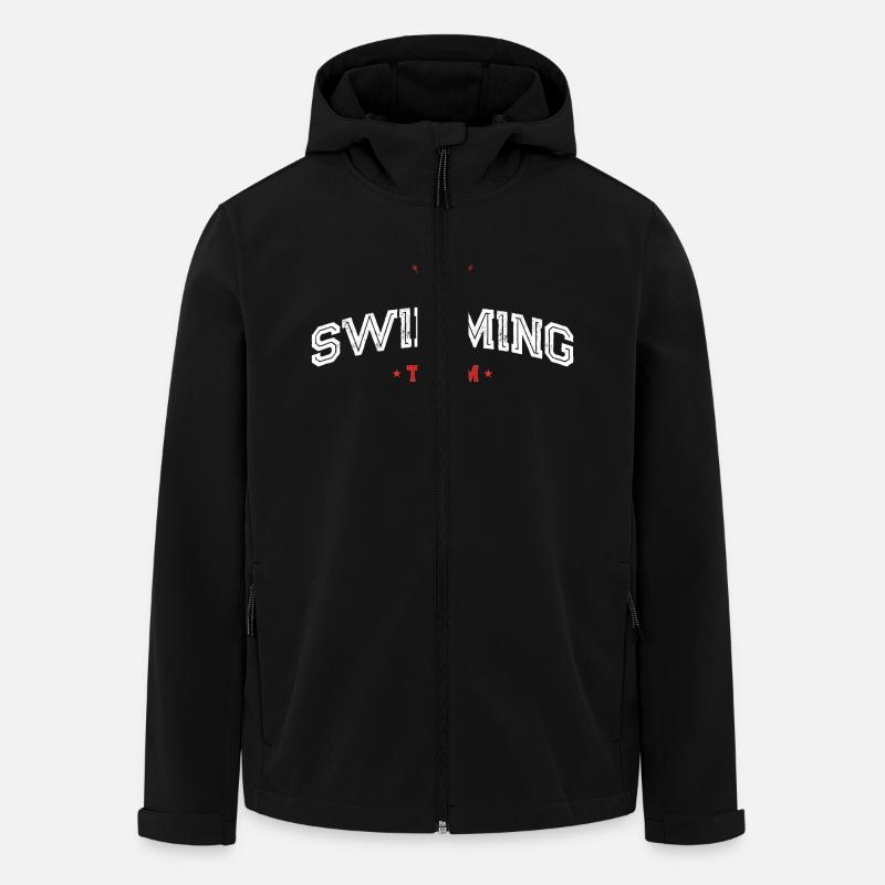 Équipe de natation - Veste softshell homme en polyester recyclé Stanley/Stella - noir