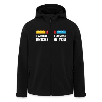 Brick Builder Toys Blocks Clamping Blocks Bricks - Men’s Recycled Softshell Jacket by Stanley/Stella - black - Front - AI Model Male 185 light (185cm)