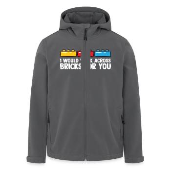 Brick Builder Brick Building Master Builder - Men’s Recycled Softshell Jacket by Stanley/Stella - anthracite - Front - AI Model Male 185 light (185cm)