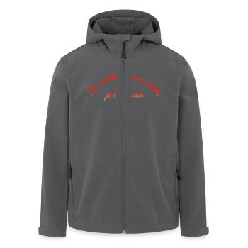 VALENTINES DAY HEART LOVE LOVE ROSE j - Men’s Recycled Softshell Jacket by Stanley/Stella - black - Front - AI Model Male 185 light (185cm)