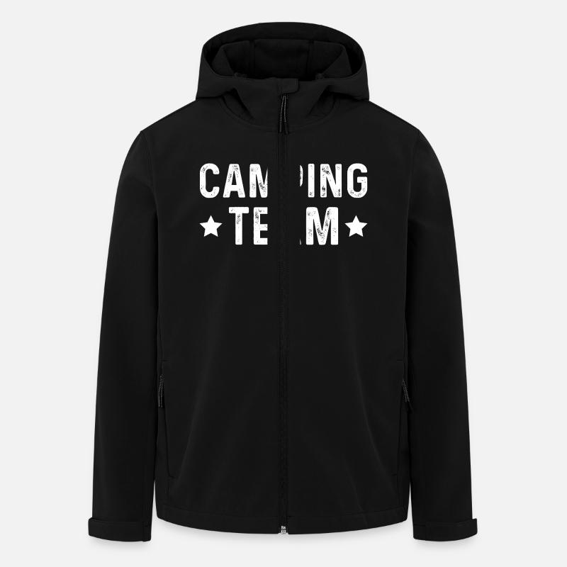 Camping Team - Men’s Recycled Softshell Jacket by Stanley/Stella - black