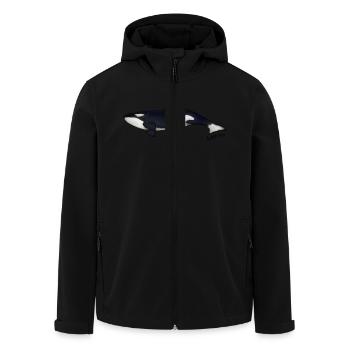 Orca 2 - Men’s Recycled Softshell Jacket by Stanley/Stella - black - Front - AI Model Male 185 light (185cm)
