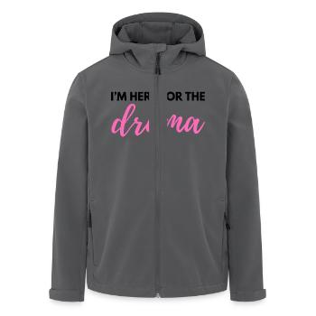 Je suis là pour le drame – Citation sarcastique et drôle - W - Veste softshell homme en polyester recyclé Stanley/Stella - noir - Devant - AI Model Male 185 light (185cm)