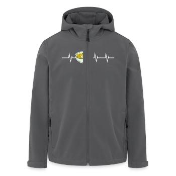 Heartbeat for Ramen - Men’s Recycled Softshell Jacket by Stanley/Stella - black - Front - AI Model Male 185 light (185cm)