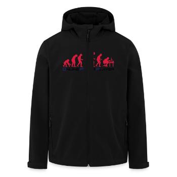 poker_evolution - Veste softshell homme en polyester recyclé Stanley/Stella - noir - Devant - AI Model Male 185 light (185cm)