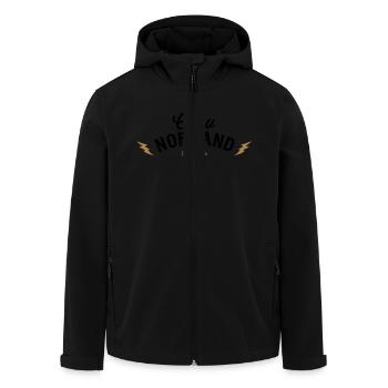 Crew Normand logo - Veste softshell homme en polyester recyclé Stanley/Stella - noir - Devant - AI Model Male 185 light (185cm)