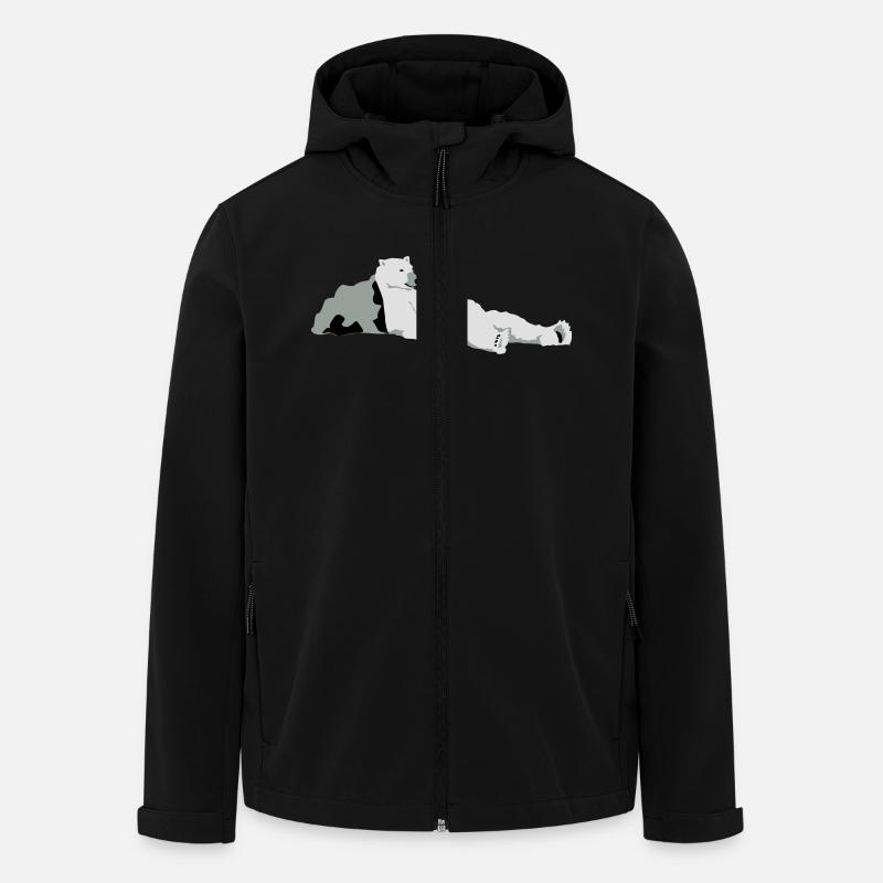 Eisbär - Recycelte Männer Softshell-Jacke von Stanley/Stella - Schwarz