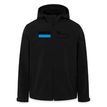 Brain loading - Men’s Recycled Softshell Jacket by Stanley/Stella - black - Front - AI Model Male 185 light (185cm)