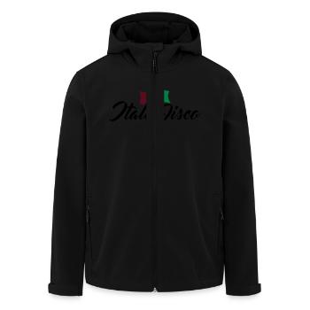 Italo Disco - Recycelte Männer Softshell-Jacke von Stanley/Stella - Schwarz - Vorne - AI Model Male 185 light (185cm)