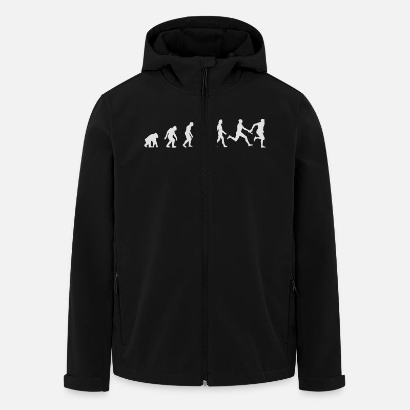 The Evolution Of Athletics - Men’s Recycled Softshell Jacket by Stanley/Stella - black