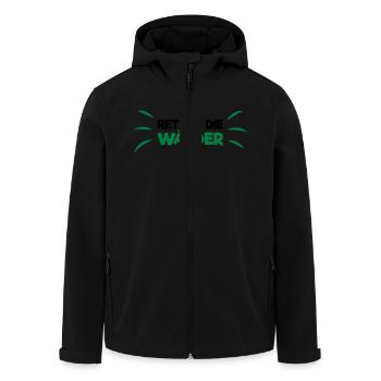 Rettet die Wälder! - Recycelte Männer Softshell-Jacke von Stanley/Stella - Schwarz - Vorne - AI Model Male 185 light (185cm)