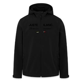 Juste Leblanc t-shirt diner humour - Veste softshell homme en polyester recyclé Stanley/Stella - noir - Devant - AI Model Male 185 light (185cm)