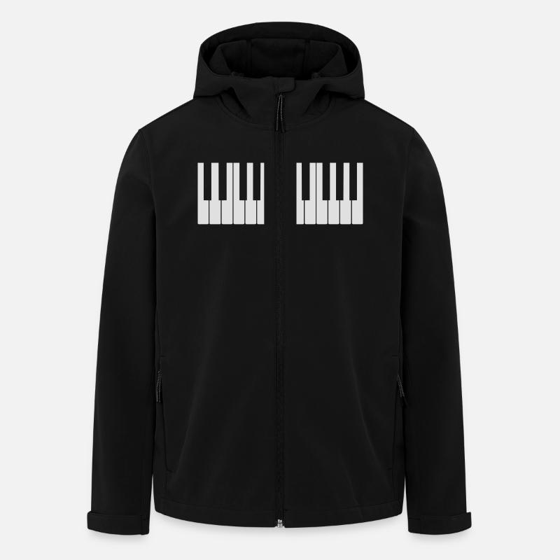 Piano Piano - Men’s Recycled Softshell Jacket by Stanley/Stella - black