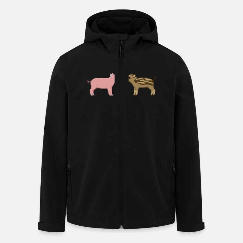 frischling_und_ferkel - Veste softshell homme en polyester recyclé Stanley/Stella - noir