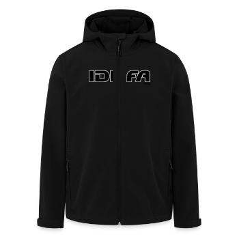 IDKFA - Men’s Recycled Softshell Jacket by Stanley/Stella - black - Front - AI Model Male 185 light (185cm)