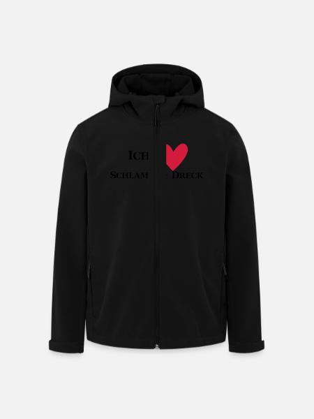 Ich liebe Schlamm & Dreck - Recycelte Männer Softshell-Jacke von Stanley/Stella - Schwarz