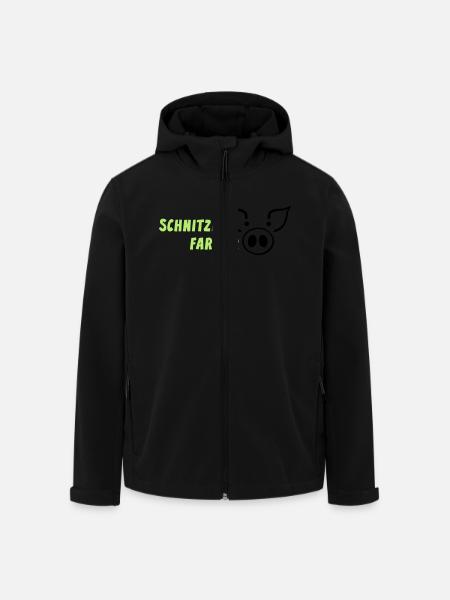Landwirtschaft Schnitzel Farmer Bauer - Recycelte Männer Softshell-Jacke von Stanley/Stella - Schwarz