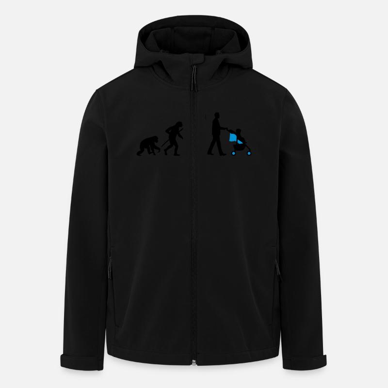 evolution_kinderkarre_032014_mann_b_2c - Recycelte Männer Softshell-Jacke von Stanley/Stella - Schwarz