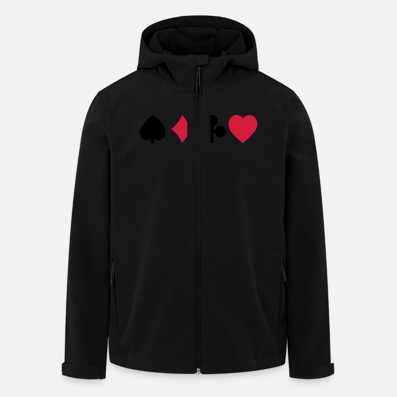 Spielkarten - Recycelte Männer Softshell-Jacke Discoverer von Stanley/Stella - Schwarz