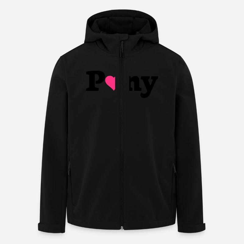 Pony Herz - Recycelte Männer Softshell-Jacke von Stanley/Stella - Schwarz