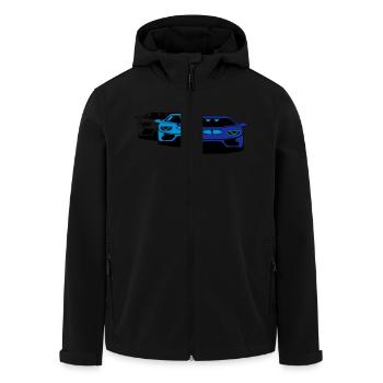 Race car sports car art - Men’s Recycled Softshell Jacket by Stanley/Stella - black - Front - AI Model Male 185 light (185cm)
