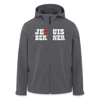 Berlin - Je Suis Berliner - Recycelte Männer Softshell-Jacke von Stanley/Stella - Schwarz - Vorne - AI Model Male 185 light (185cm)