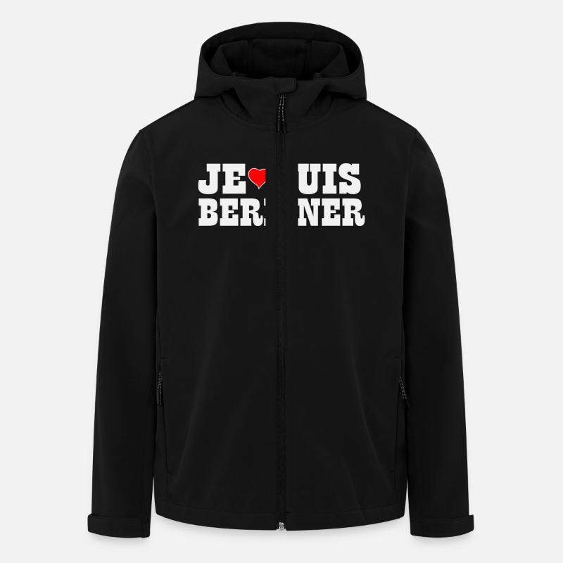 Berlin - Je Suis Berliner - Veste softshell homme en polyester recyclé Stanley/Stella - noir