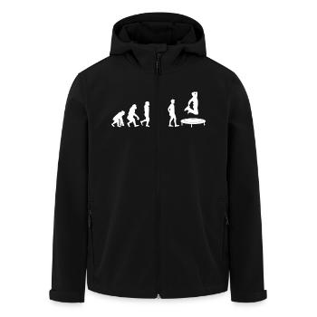 Trampolin Evolution - Recycelte Männer Softshell-Jacke von Stanley/Stella - Schwarz - Vorne - AI Model Male 185 light (185cm)