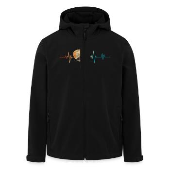 Battement de coeur rétro éventail japonais - Veste softshell homme en polyester recyclé Stanley/Stella - noir - Devant - AI Model Male 185 light (185cm)