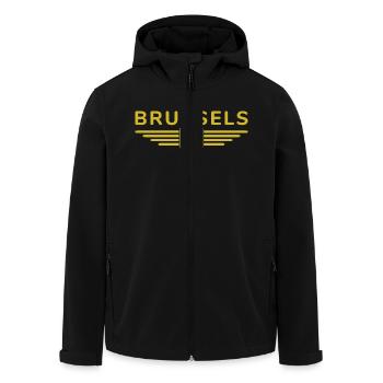 Brussels T-shirt for fans and lovers - Men’s Recycled Softshell Jacket by Stanley/Stella - black - Front - AI Model Male 185 light (185cm)