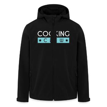 Cooking Crew - Men’s Recycled Softshell Jacket by Stanley/Stella - black - Front - AI Model Male 185 light (185cm)