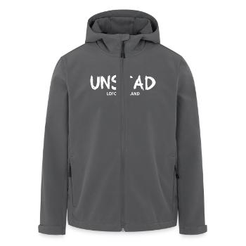 Unstad - Lofoten Island - Norway - Norge Norwegen - Recycelte Männer Softshell-Jacke von Stanley/Stella - Anthrazit - Vorne - AI Model Male 185 light (185cm)