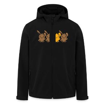 4 Hasen Freunde Unterschied Be Different Anders - Recycelte Männer Softshell-Jacke von Stanley/Stella - Schwarz - Vorne - AI Model Male 185 light (185cm)