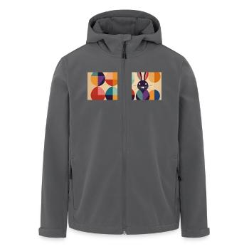Lapin de Pâques n°10 - Veste softshell homme en polyester recyclé Stanley/Stella - charbon - Devant - AI Model Male 185 light (185cm)